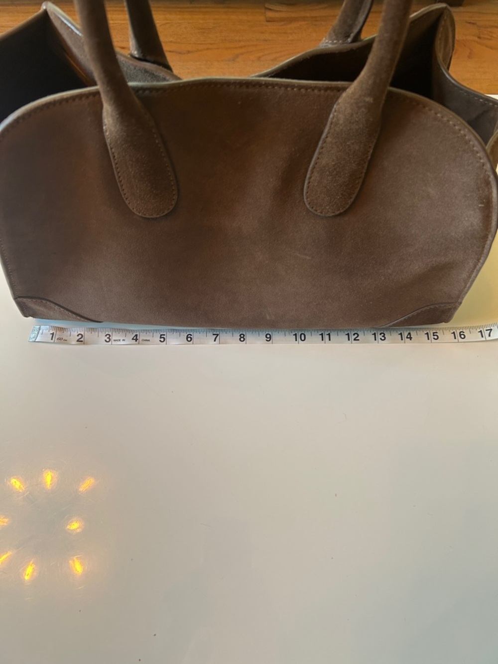 COS Brown Real Suede Shoulder-Handbag - Picture 9 of 10
